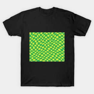 Neon Yellow Green Checker T-Shirt